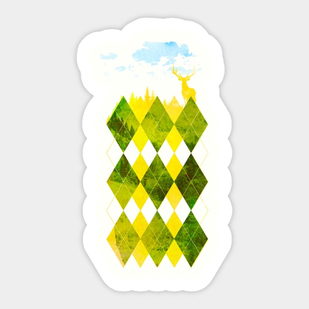 Elegant Forest Sticker by astronaut